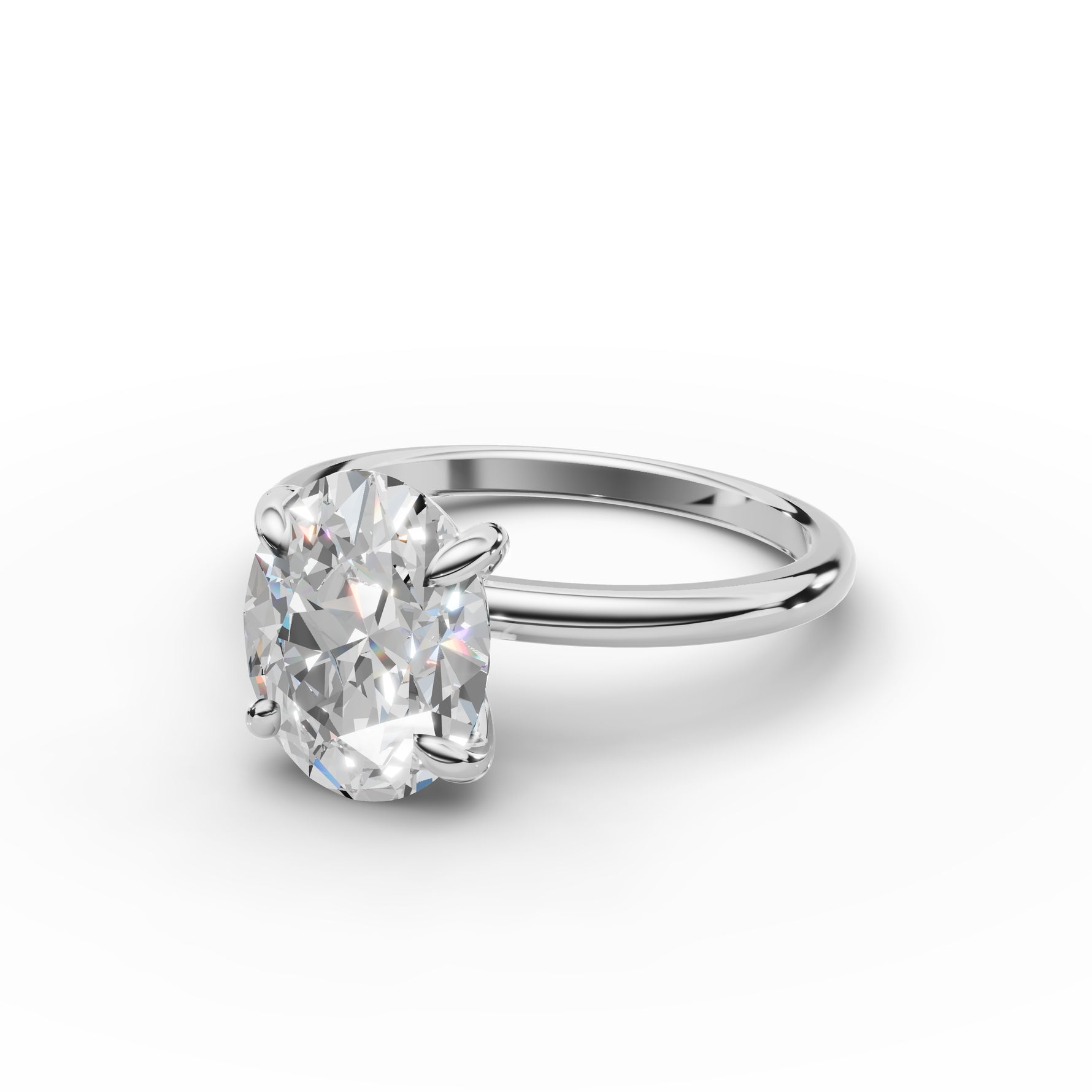 Classic Oval Moissanite Ring 