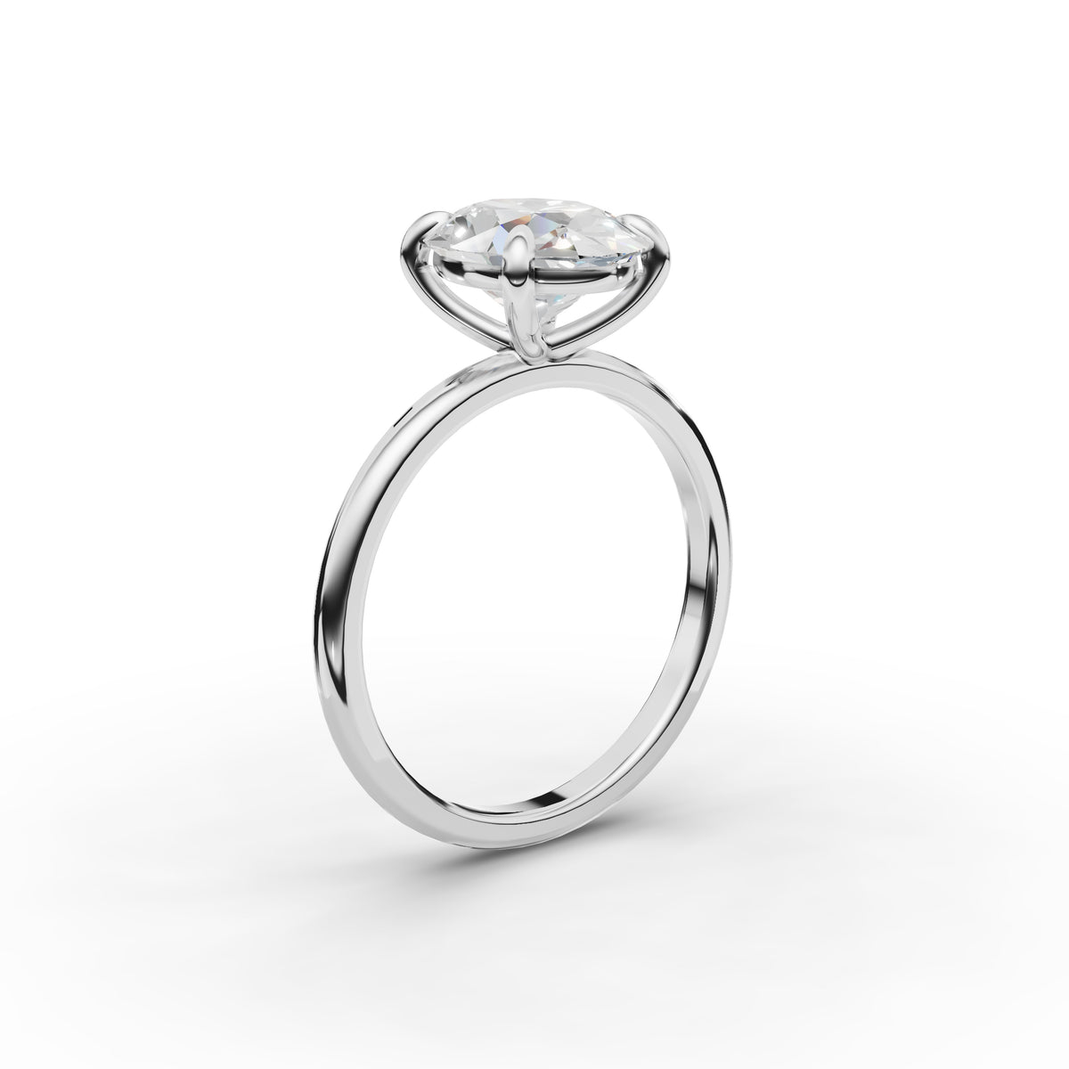 Classic Oval Moissanite Ring 