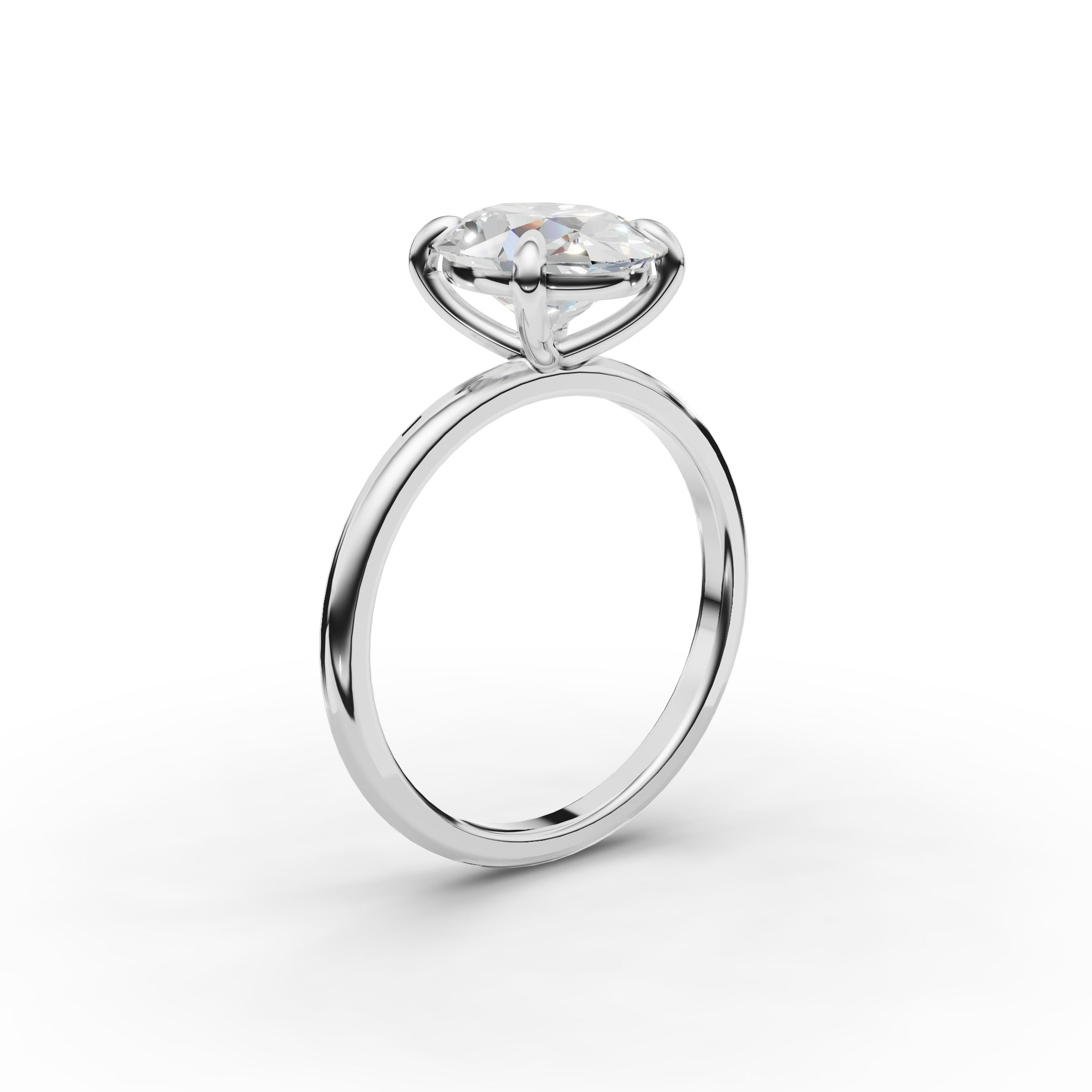 Classic Oval Moissanite Ring 