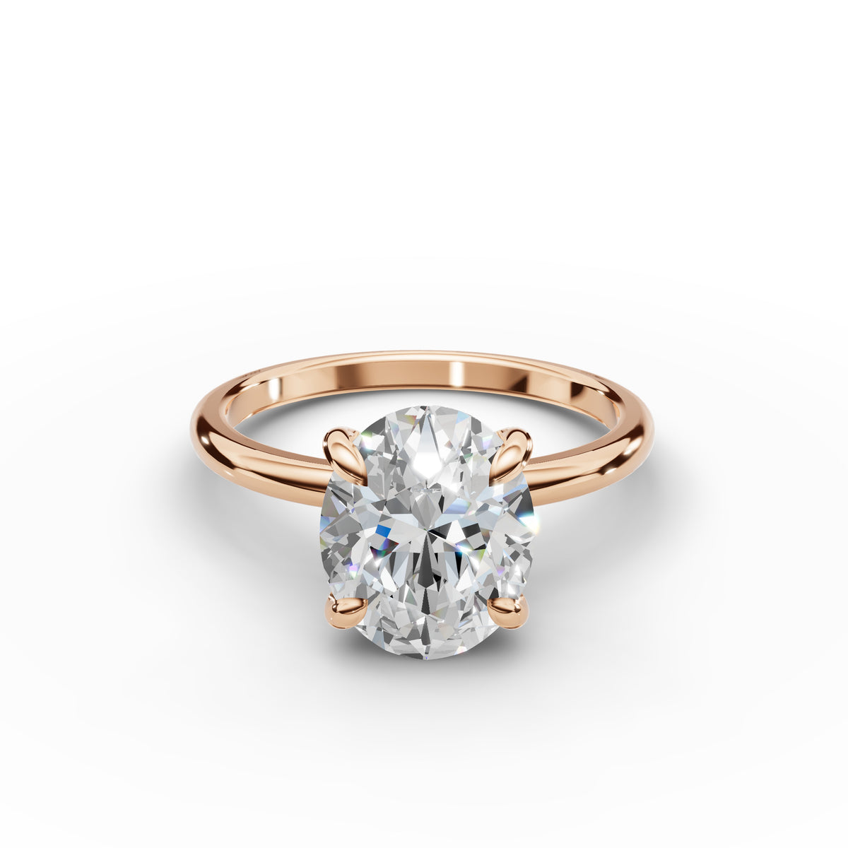 Classic Oval Moissanite Ring 