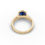 Bezel-Set Round Sapphire Ring 