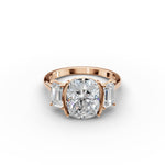 Three Stone Bezel Ring 