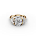 Three Stone Bezel Ring 
