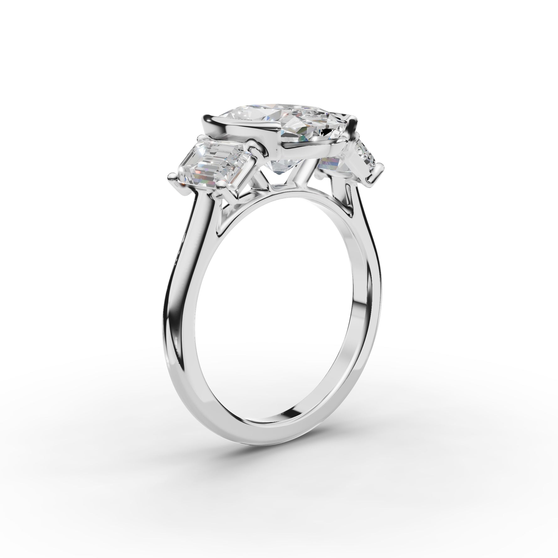 Three Stone Bezel Ring 