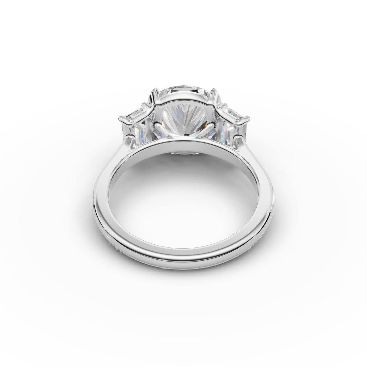 Three Stone Bezel Ring 