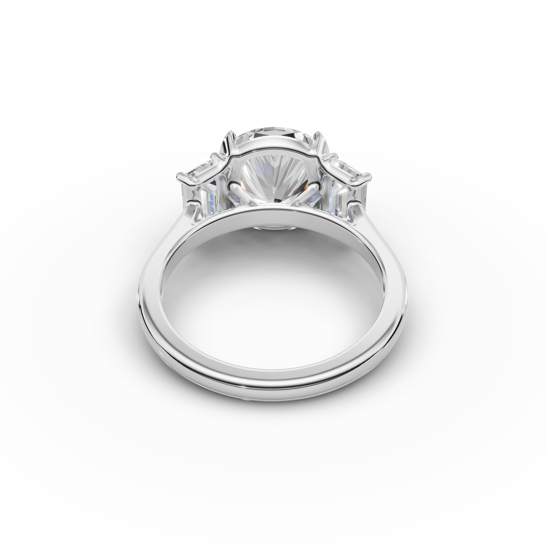 Three Stone Bezel Ring 