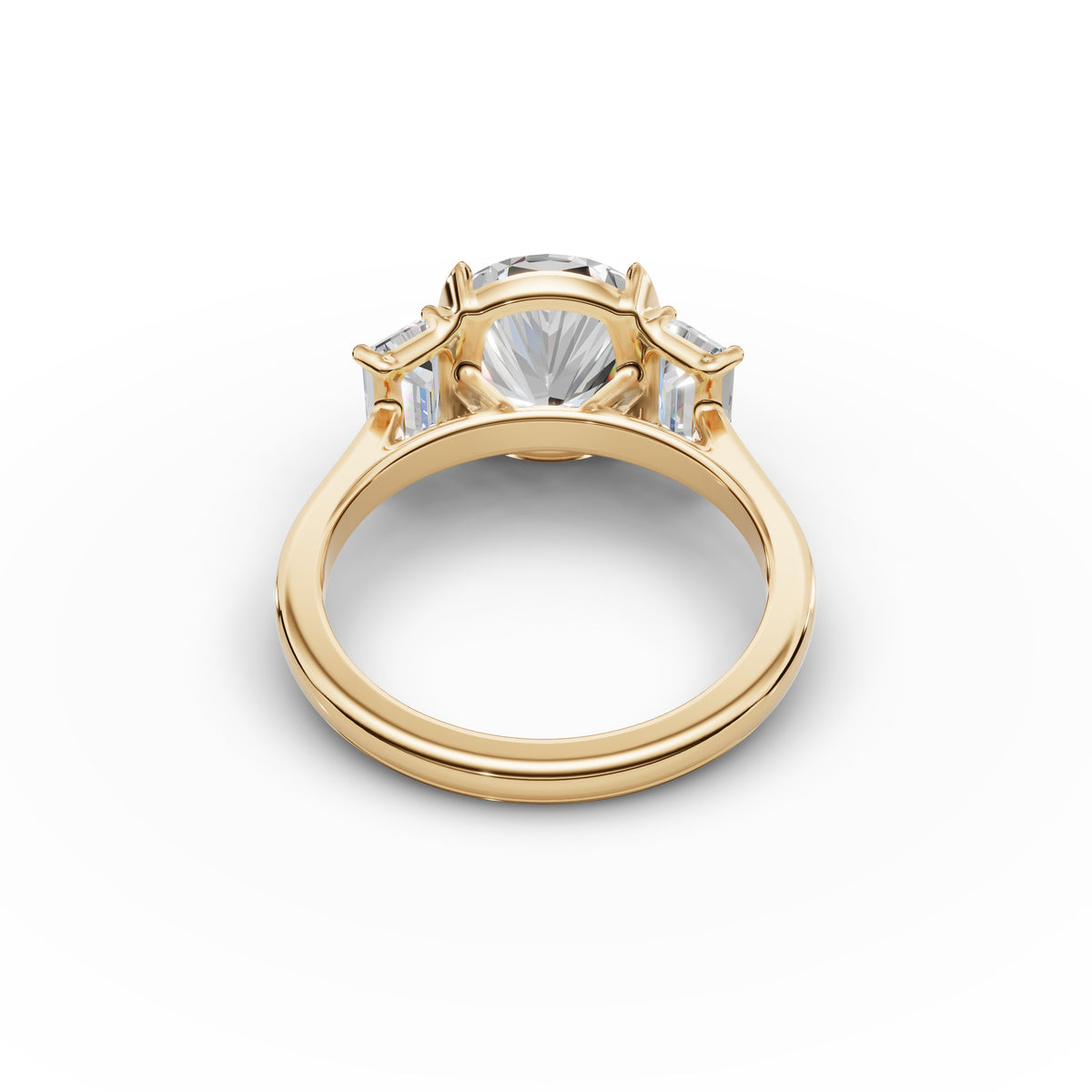 Three Stone Bezel Ring 