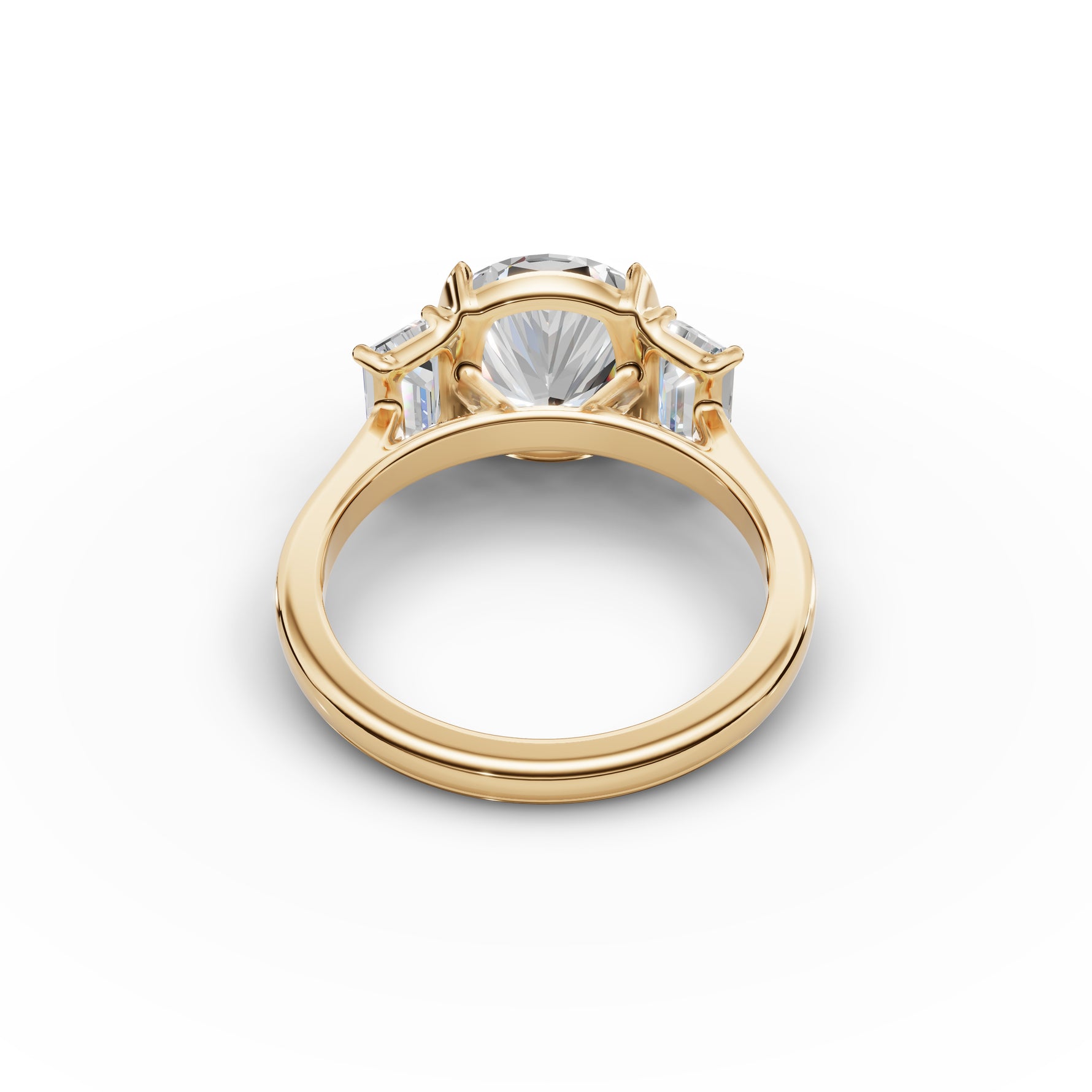 Three Stone Bezel Ring 