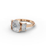 Three Stone Bezel Ring 