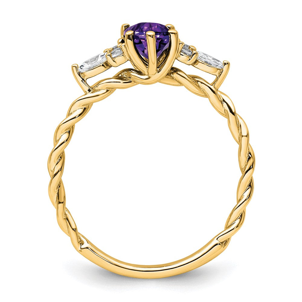 Oval Amethyst Diamond Cluster Ring Birthstone Karat Designs