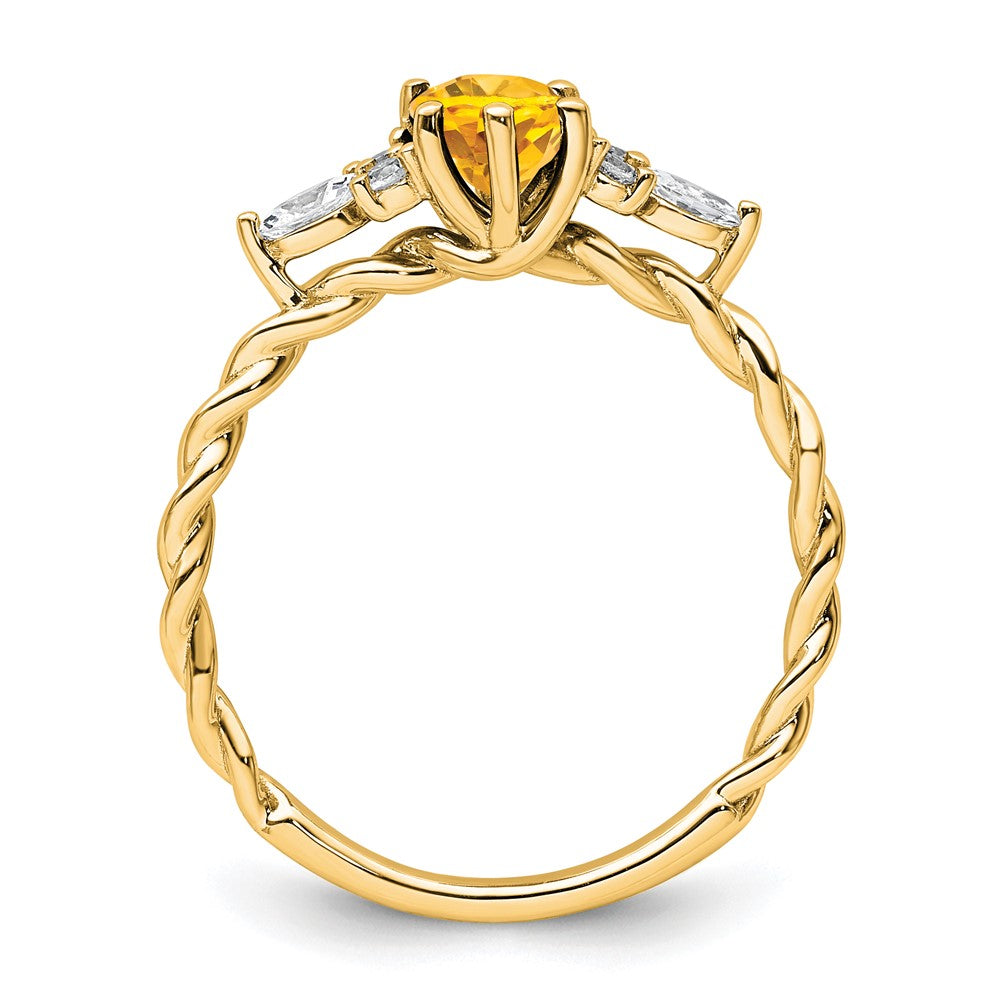 Oval Citrine Diamond Cluster Ring Birthstone Karat Designs