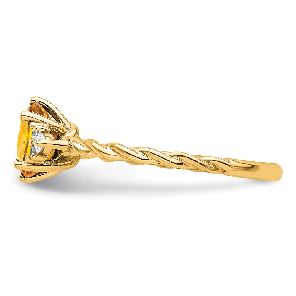 Oval Citrine Diamond Cluster Ring Birthstone Karat Designs