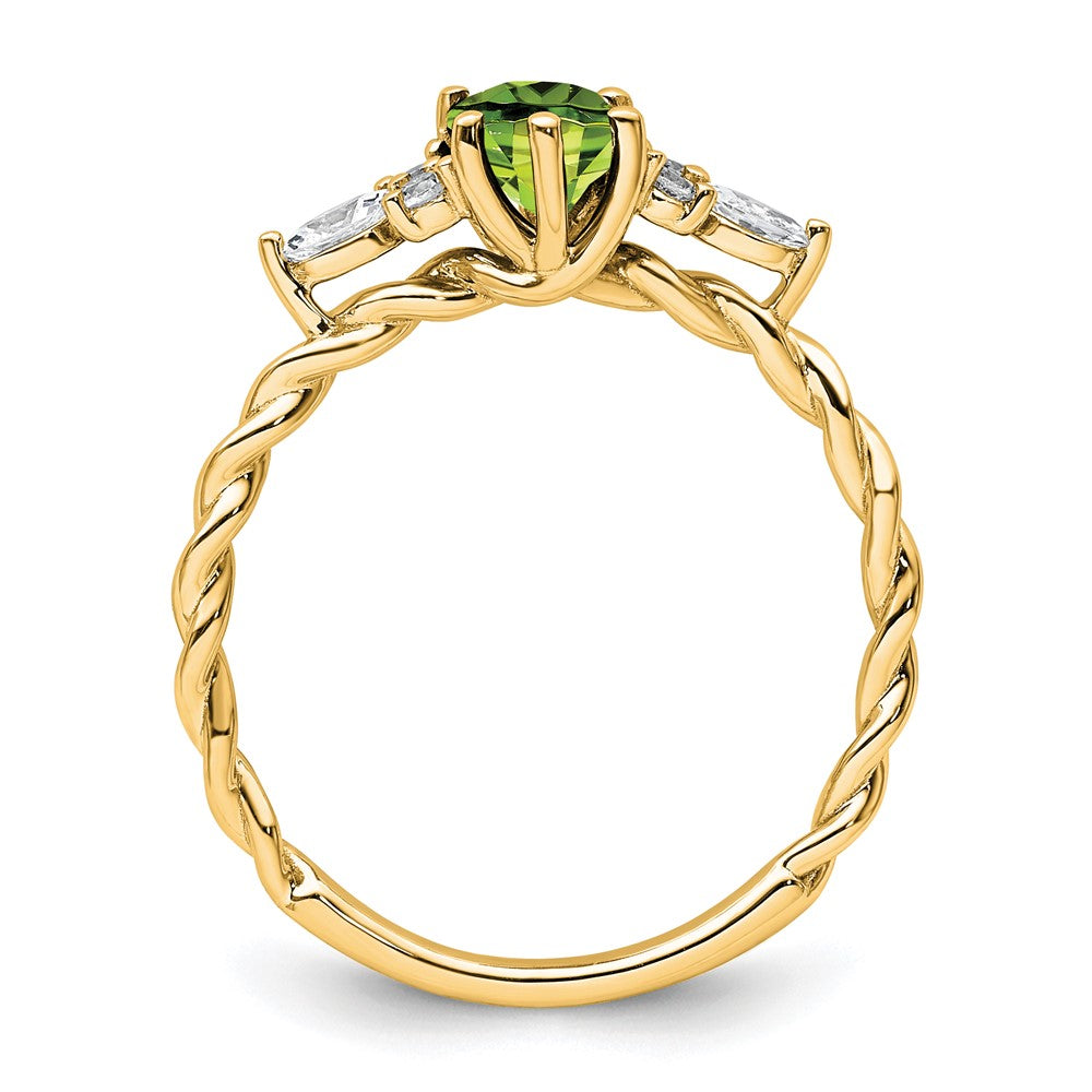 Oval Peridot Diamond Cluster Ring Birthstone Karat Designs