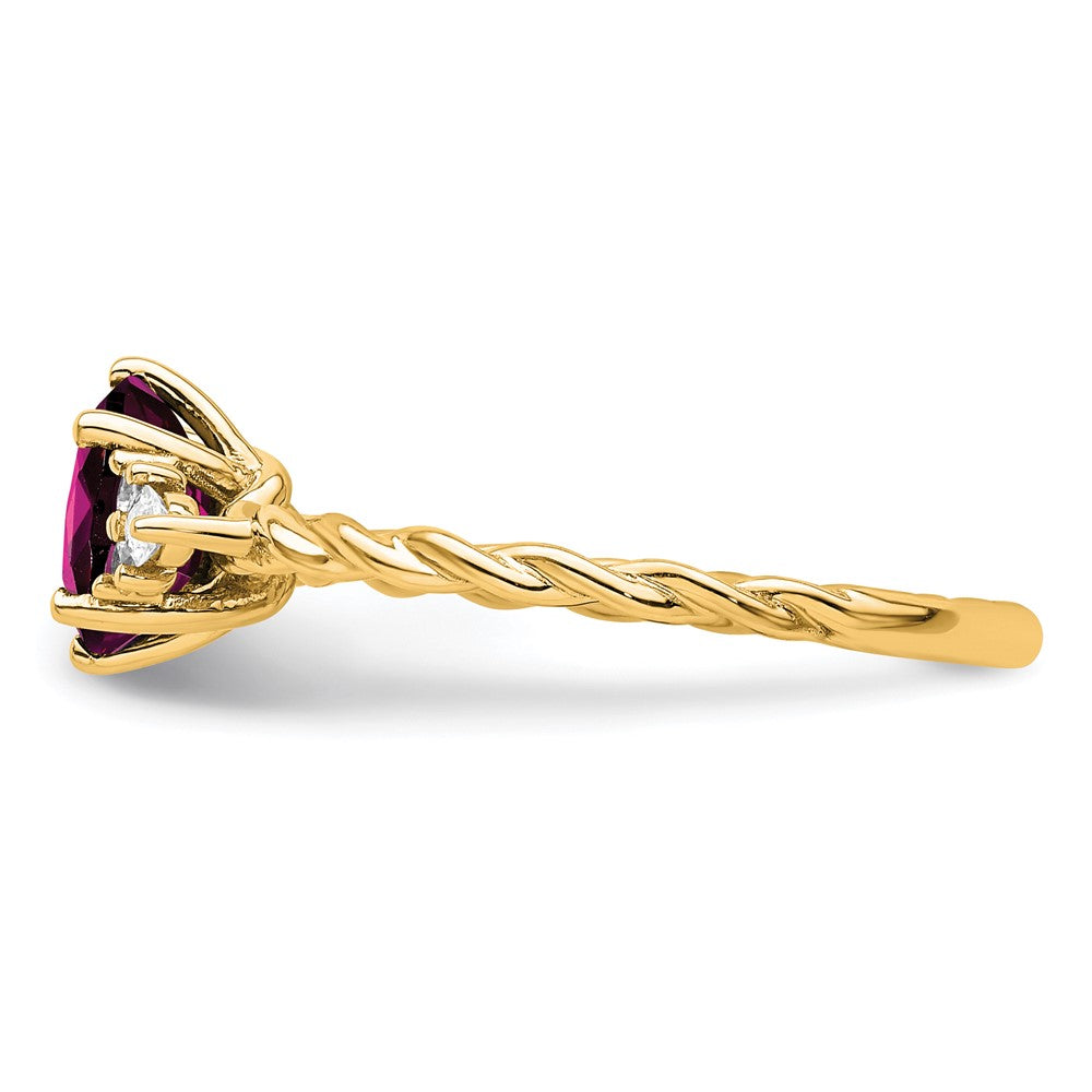 Oval Rhodolite Garnet Diamond Cluster Ring Birthstone Karat Designs