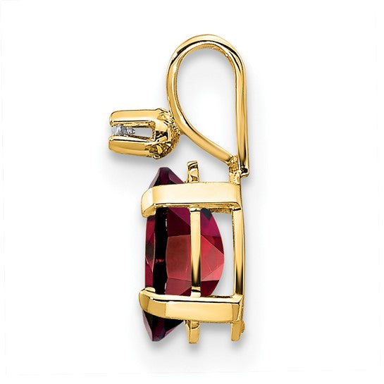 Oval Garnet Solitaire Pendant Necklace Birthstone Karat Designs
