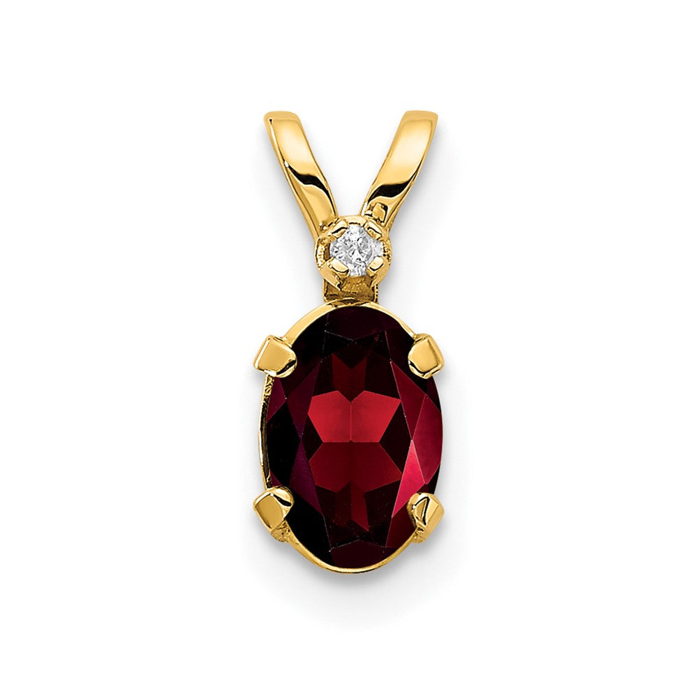 Oval Garnet Solitaire Pendant Necklace Birthstone Karat Designs
