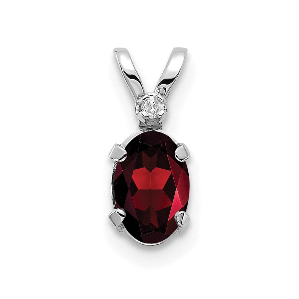 Oval Garnet Solitaire Pendant Necklace Birthstone Karat Designs