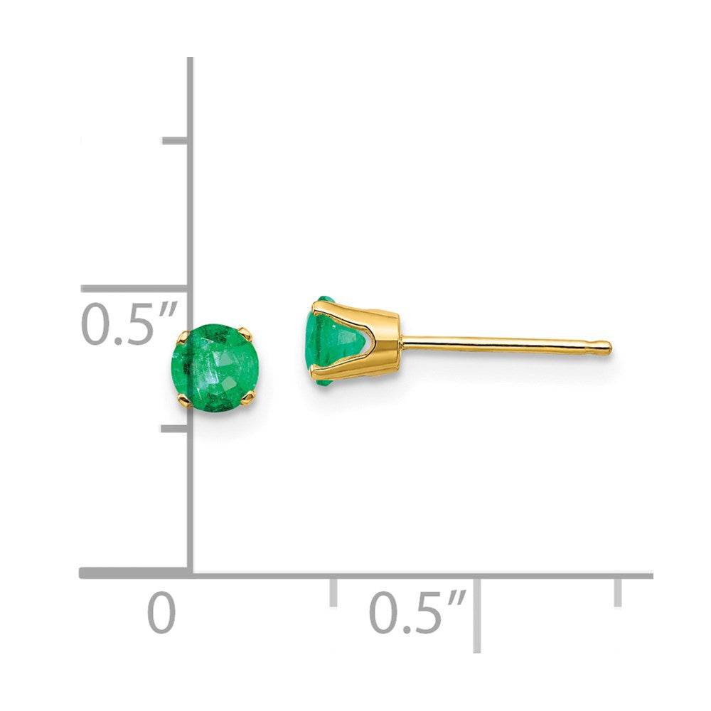 Green Emerald Stud Earrings Birthstone Karat Designs