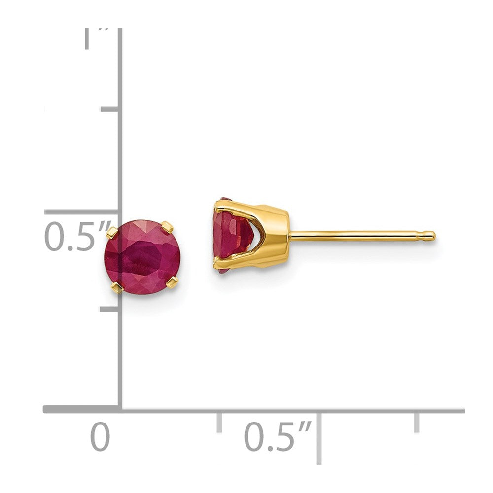 Natural Ruby Stud Earrings Birthstone Karat Designs