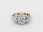 Three Stone Bezel Ring 