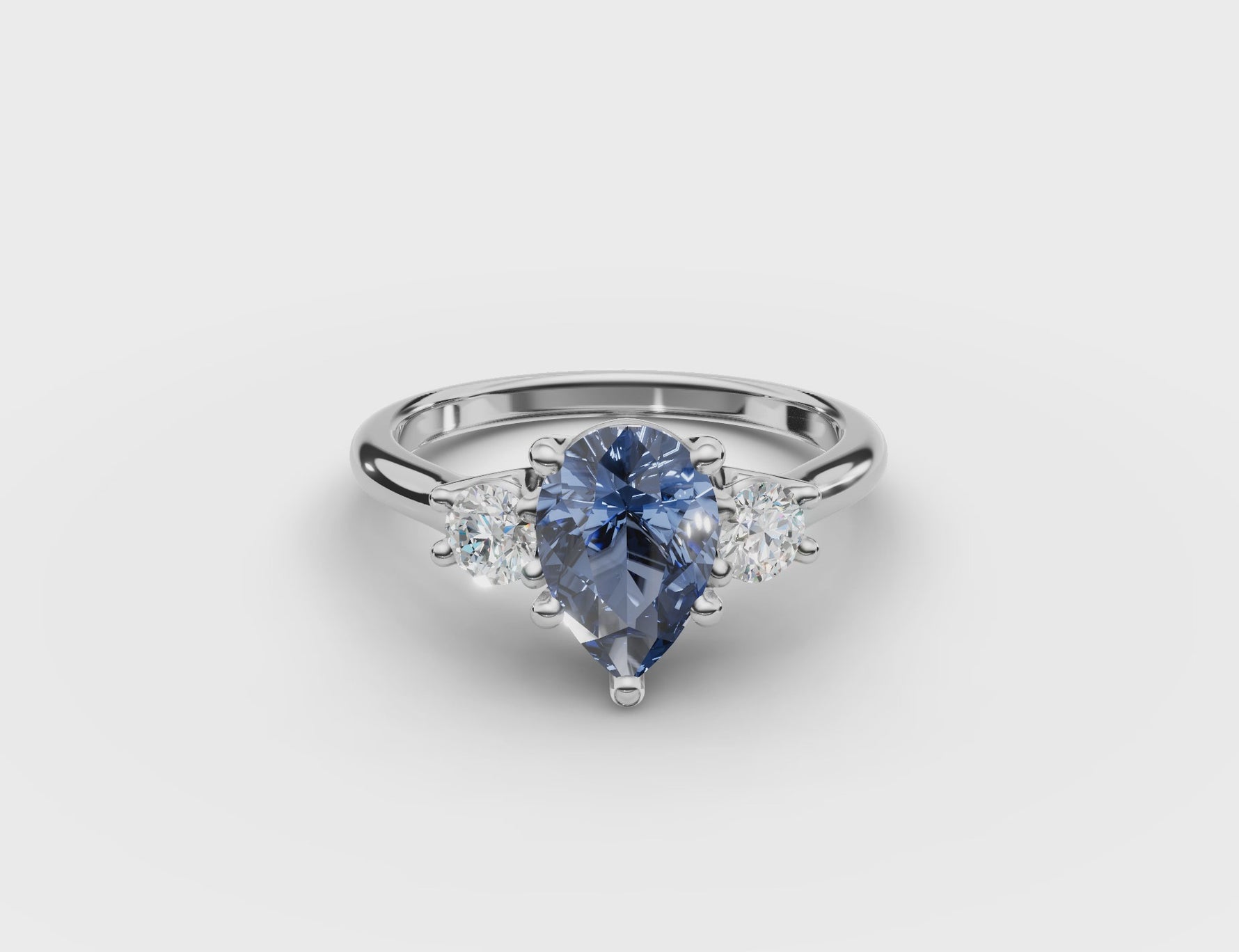 Three Stone Sapphire Ring 