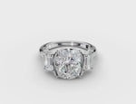 Three Stone Bezel Ring 