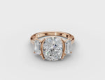 Three Stone Bezel Ring 