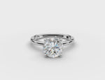 Round Diamond Tulip Ring 