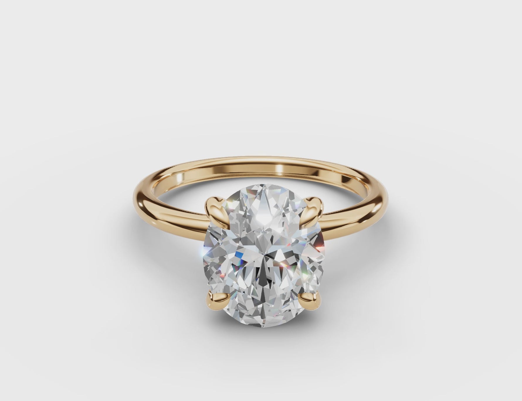Classic Oval Moissanite Ring 